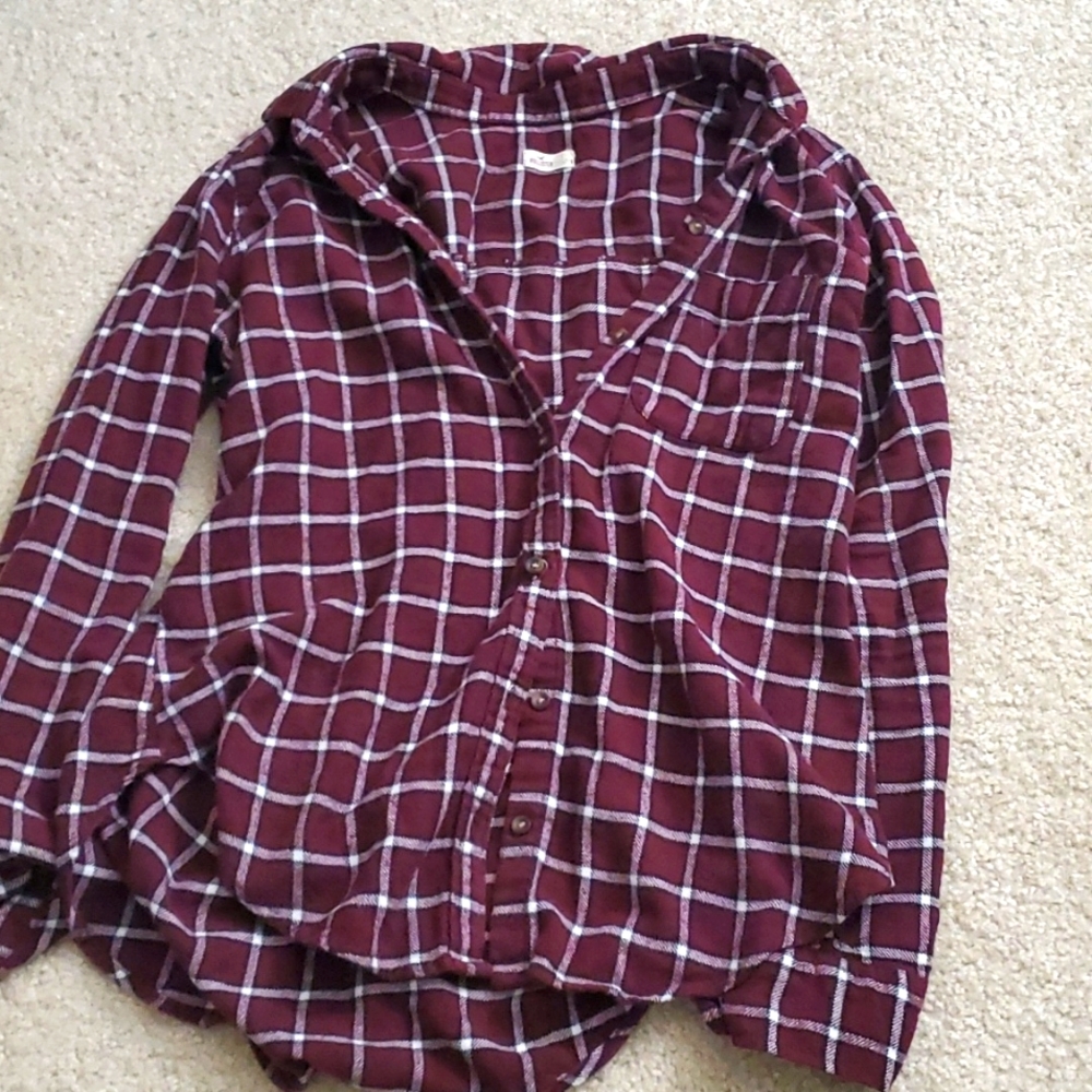 Great condition Hollister small plaid long sleeve